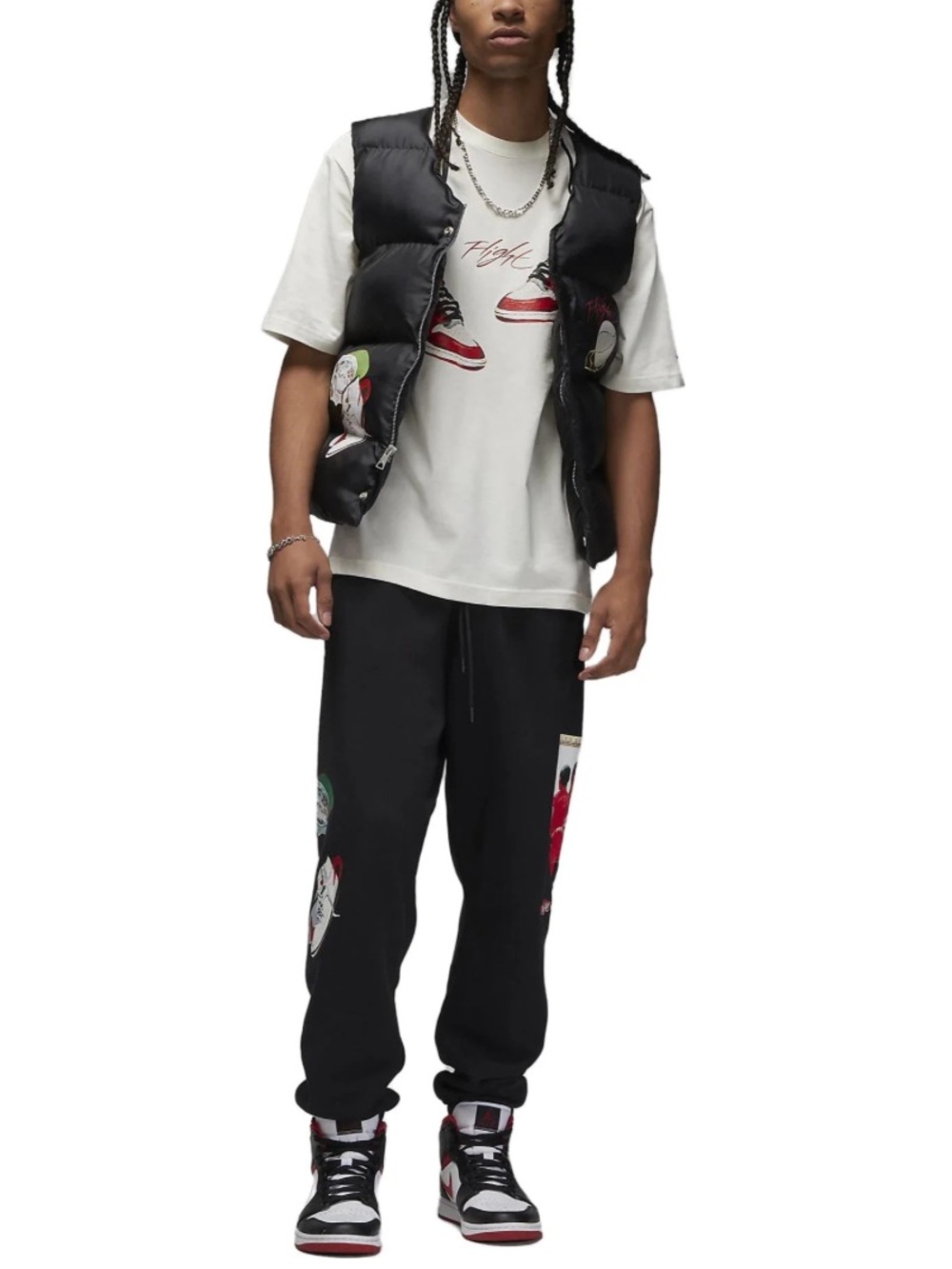 Air Jordan Flight Artist Series Vest By Jacob Rochester 'Black University Red'
